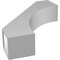 Ekena Millwork 5 1/2-in. W x 22-in. D x 28-in. H Westlake Architectural Grade PVC Knee Brace BRCP055X22X28WTL - alternate 5